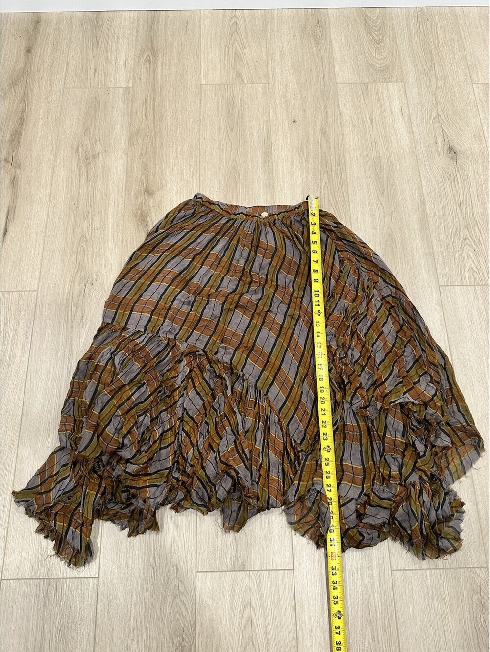 NWT FP One Free People Averie Maxi Skirt - Brown Combo Size Small - Picture 9 of 14